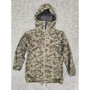 Columbia Windbreaker Full Zip Jacket Camouflage Green Men's Sz Small Hooded Logo